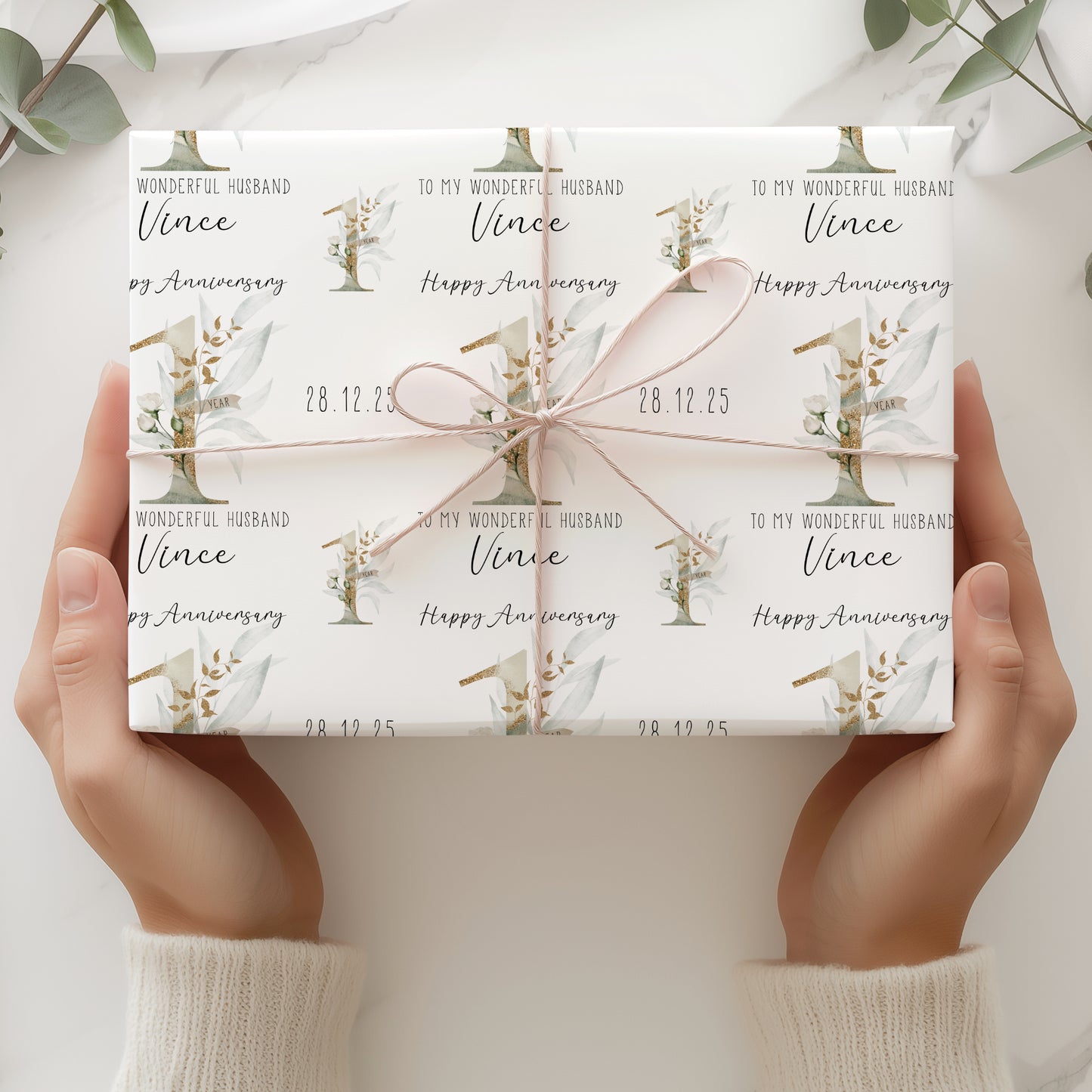 Large A4 Congratulations on Your First Wedding Anniversary Card