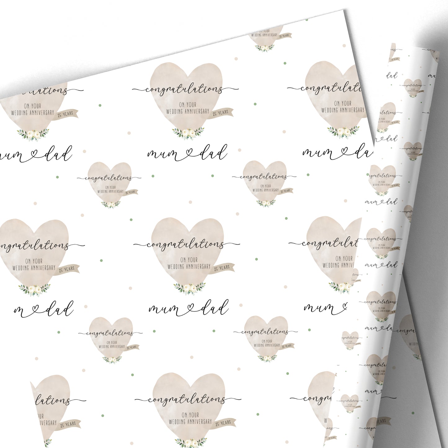 Congratulations on Your Wedding Anniversary Card, Watercolour Heart