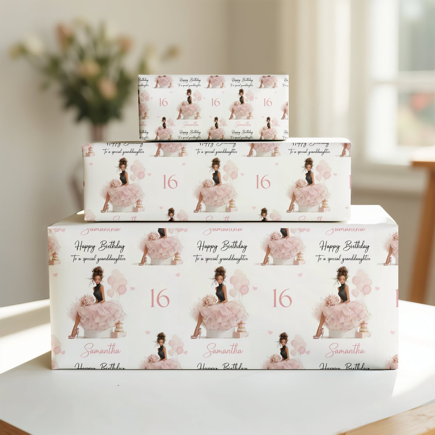 Personalised Birthday Wrapping Paper for Her