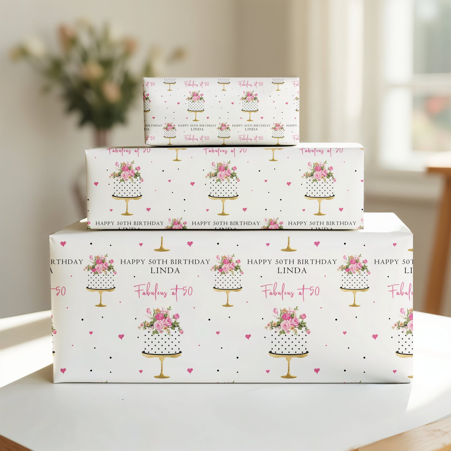 Personalised Birthday Wrapping Paper For Her