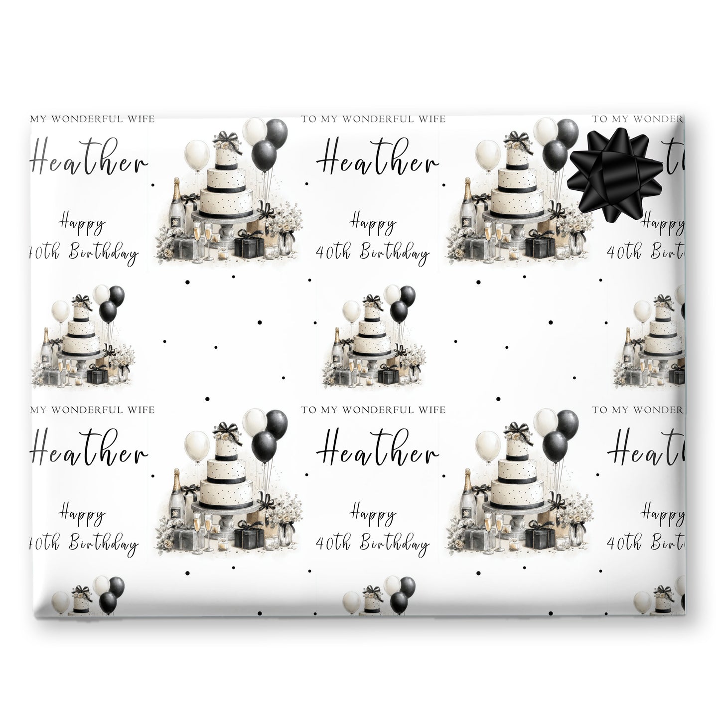 Personalised Birthday Wrapping Paper For Her