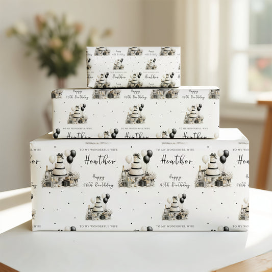 Personalised Birthday Wrapping Paper For Her