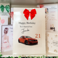 a birthday card with a picture of a red car