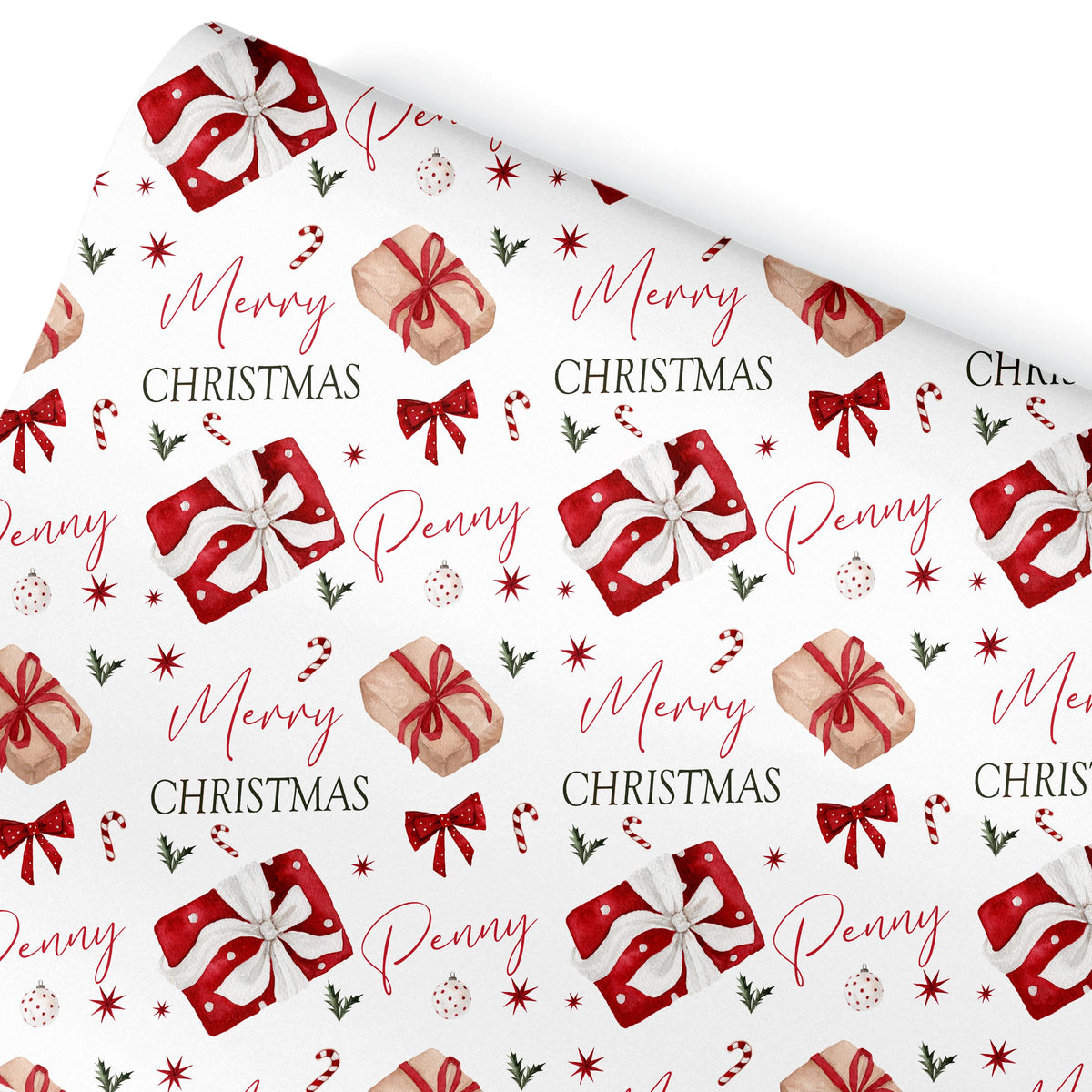 Personalised Wrapping Paper, Christmas Gift Wrap For Her, Nan, Gran