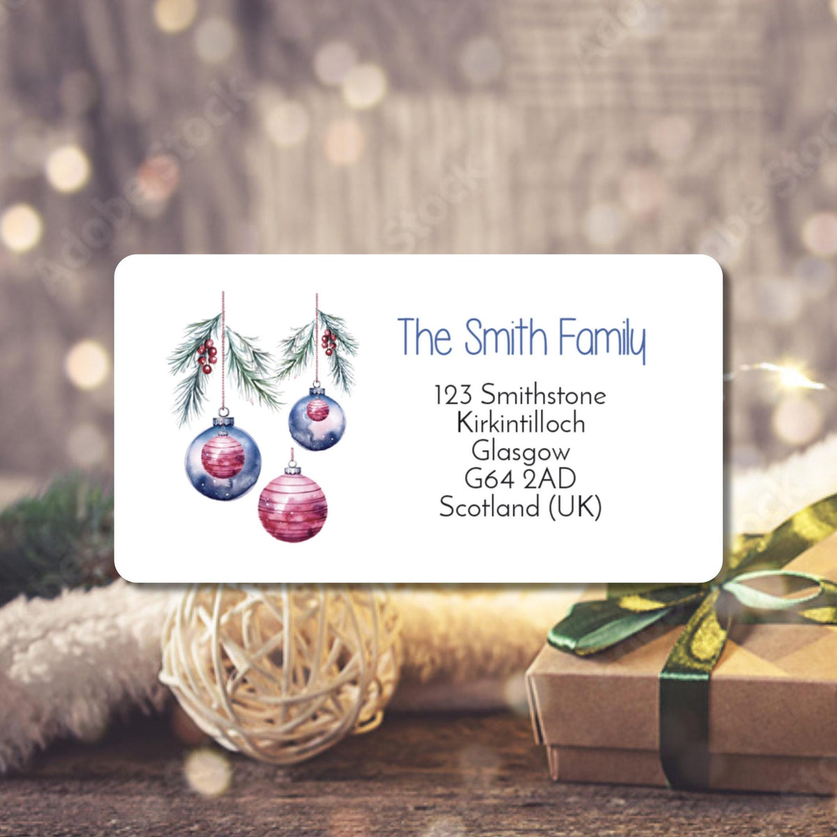Custom Christmas Address Labels – Personalised Stickers for Cards, Envelopes
