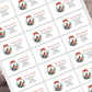 A4 sheet of 24 rectangle personalised christmas address labels  tag stickers new home labels business labels address labels