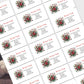 A4 sheet of 24 rectangle personalised christmas mix gift presents tag stickers new home labels