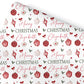Personalised Christmas Wrapping Paper, Christmas Elements Gift Wrap