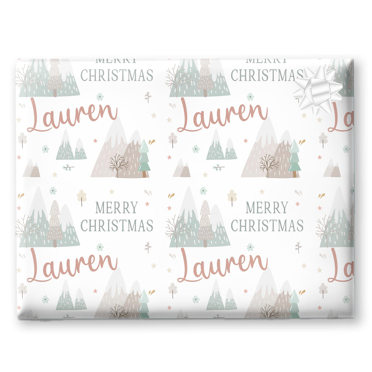 Personalised Nordic Christmas Gift Wrap | Personalised Christmas Wrapping Paper | Personalised Gift Wrap | Fun Gift Wrap |