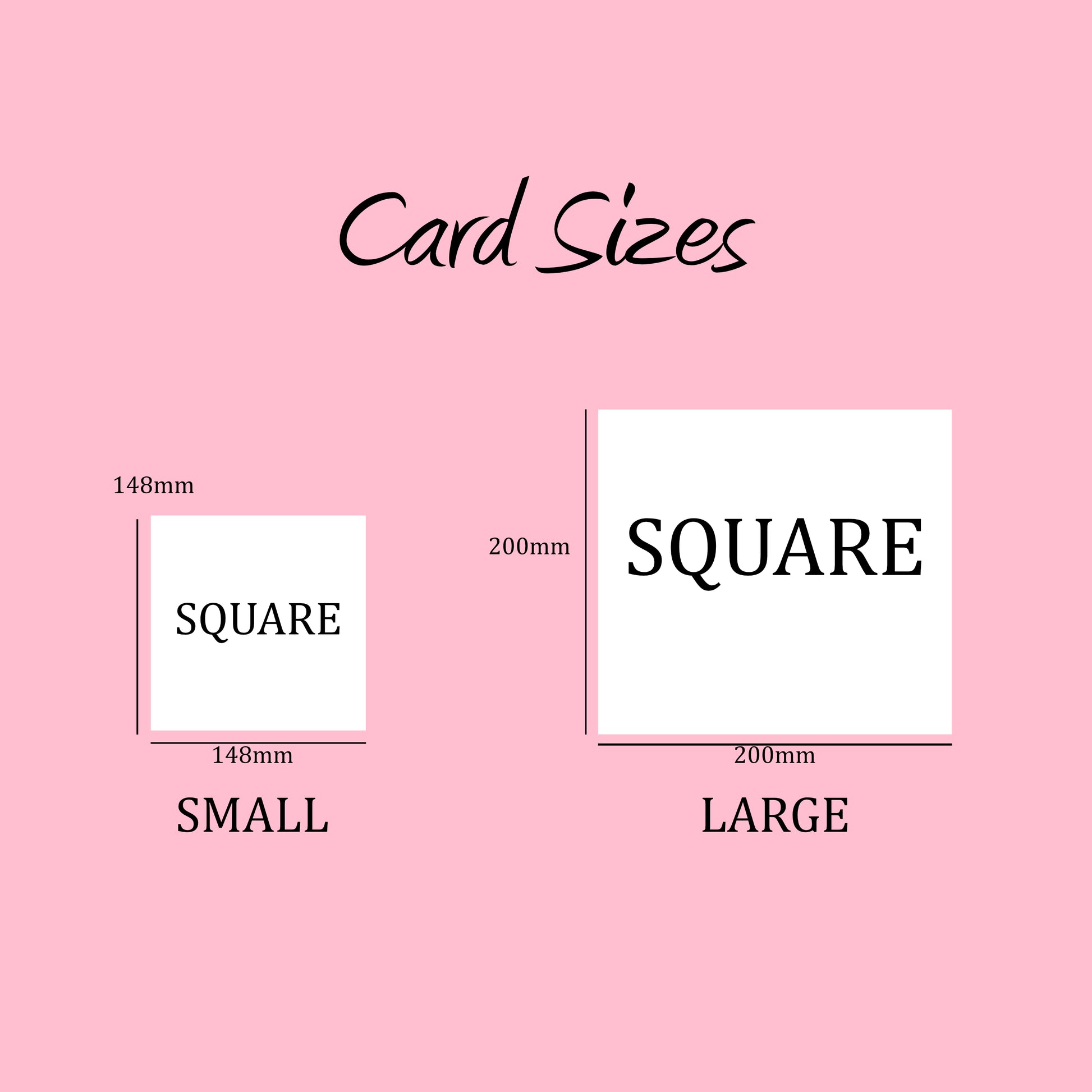 the size of a square and a smaller square on a pink background