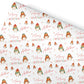 Christmas Robin Gift Wrapping Paper, Personalised Girls or Boys Paper, Gift Wrap for Her For Him