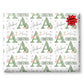 Personalized Christmas Wrapping Paper, Initial Design,