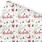 Personalised Gift Wrap | Personalised Christmas Wrapping Paper | Personalised Gift Wrap | Fun Gift Wrap | Poinsetta