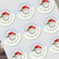 Personalised Christmas Netball sticker, Gift Tags, Gift Wrap Present Stickers