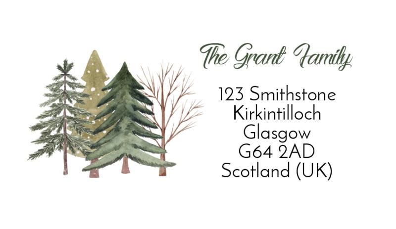Christmas Address Labels rectangle personalised Christmas stickers business stickers