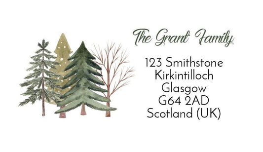 Christmas Address Labels rectangle personalised Christmas stickers business stickers