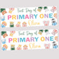 First Day of School Banner, Personalised Primary One Banner, Personalised back to school banner, School decorations, Back to school ideas