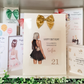 a birthday card with a picture of a woman in a dress