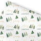 Personalised Christmas Wrapping Paper, Christmas Trees Gift Wrap
