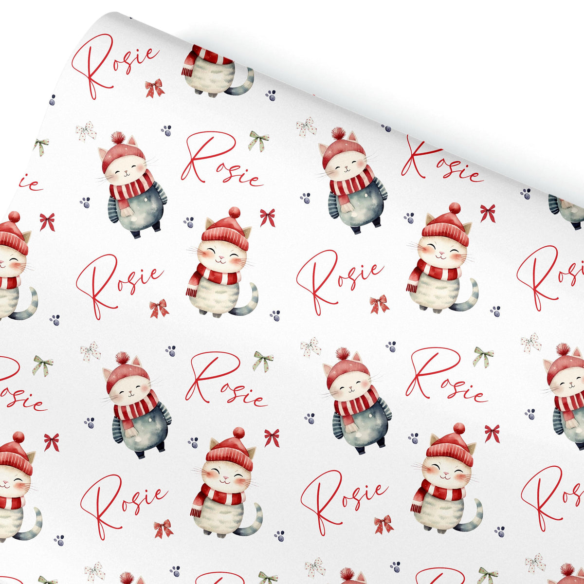 Personalised Cats Gift Wrap | Personalised Christmas Wrapping Paper | Personalised Gift Wrap | Fun Gift Wrap, Novelty wrapping paper
