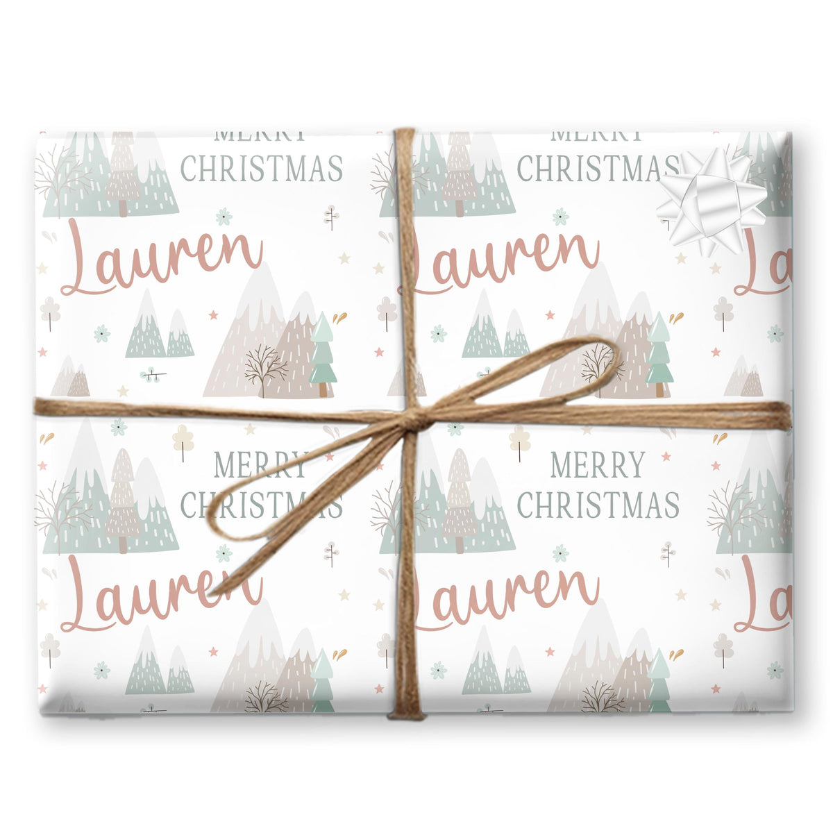 Personalised Nordic Christmas Gift Wrap | Personalised Christmas Wrapping Paper | Personalised Gift Wrap | Fun Gift Wrap |