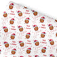 Personalised Christmas Gift Wrap – Basketball Santa Hat Design- Sport mad wrapping paper