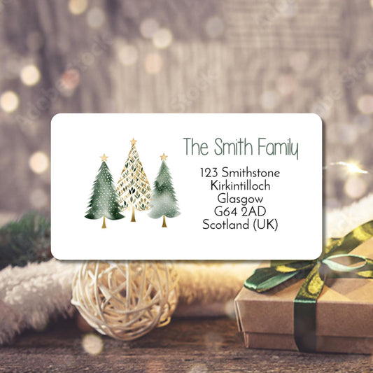 Custom Christmas Address Labels – Personalised Stickers for Cards, Envelopes