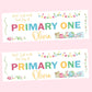 First Day of School Banner, Personalised Primary One Banner, Personalised back to school banner, School decorations, Back to school ideas