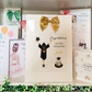 congratulations cards with a gold bow and a picture of a girl