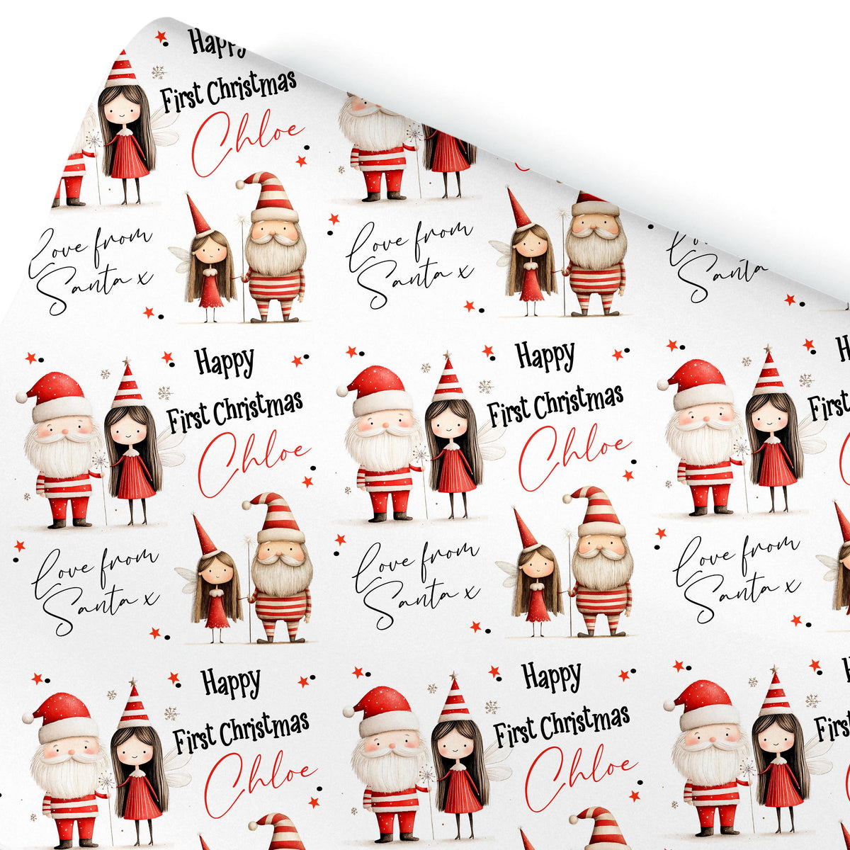 Personalised Christmas Wrapping Paper, Santa Gift Wrap