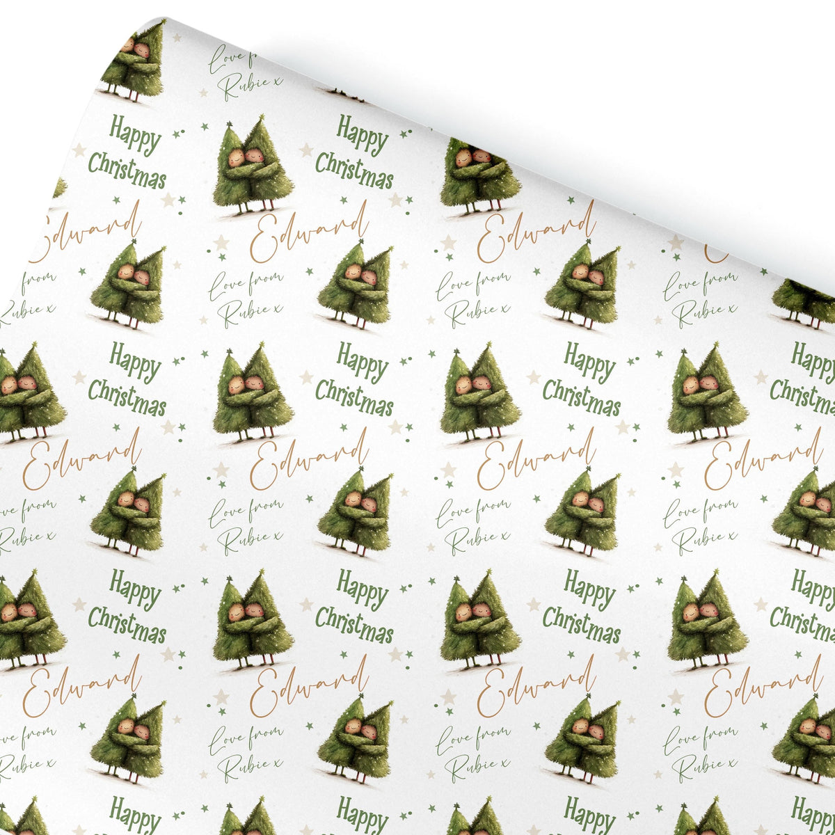 Funny Gift Wrap Novelty Christmas Gift Wrapping Paper,Personalised Hugging Tree Couples