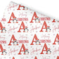 Christmas Wrapping Paper, Initial Christmas Gift Wrap