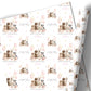 a repeating pattern of birthday-themed illustrations, including dogs and balloons, with the text "Happy 60th Birthday" written above them.