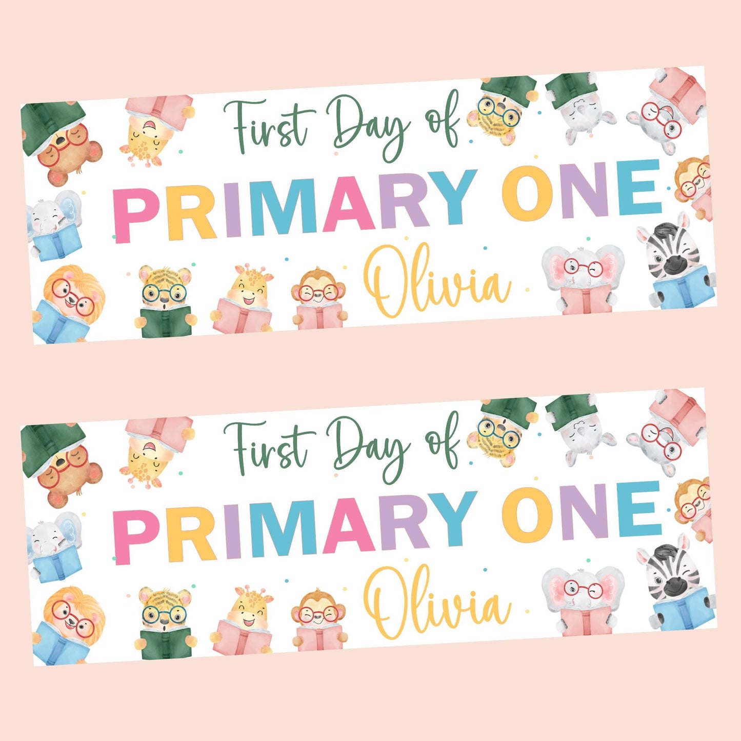 First Day of School Banner, Personalised Primary One Banner, Personalised back to school banner, School decorations, Back to school ideas