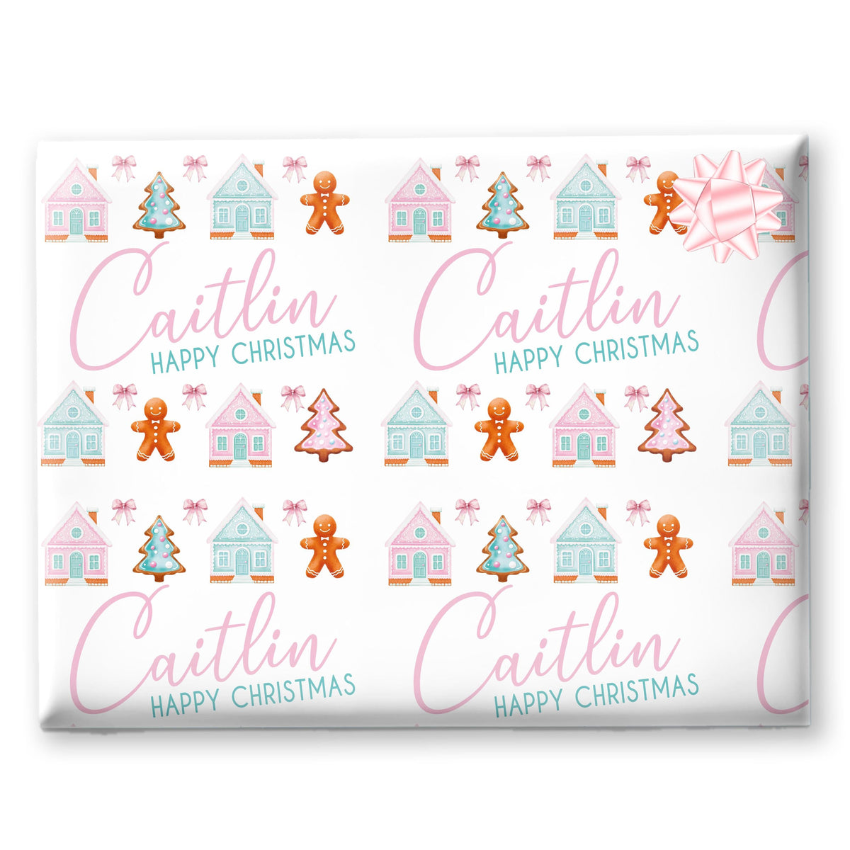 Personalised Gift Wrap | Personalised Christmas Wrapping Paper | Personalised Gift Wrap | Fun Gift Wrap |  Gingerbread Gift Wrap