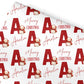 Christmas Wrapping Paper, Initial Christmas Gift Wrap