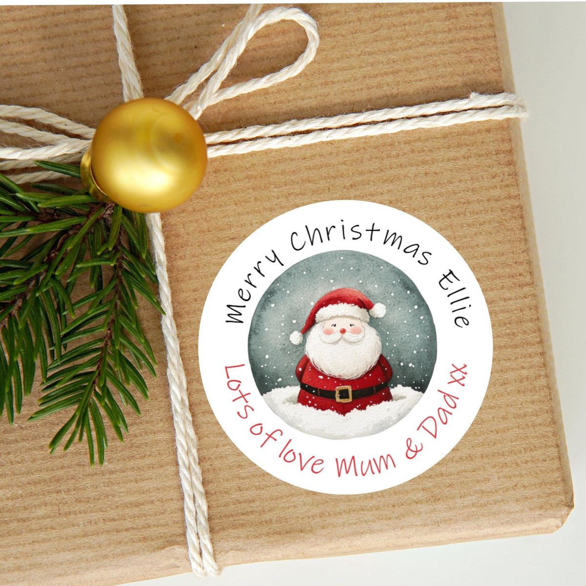 Personalised Christmas Stickers Labels For Wrapping Gifts, Name Tag