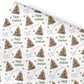 Personalised Christmas Gift Wrap – Football Christmas Tree Design, Footie Red and White Scarf, Teen wrapping paper
