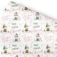 Personalised Elf Wrapping Paper, Boy Christmas Gift Wrap, A2 Sheet