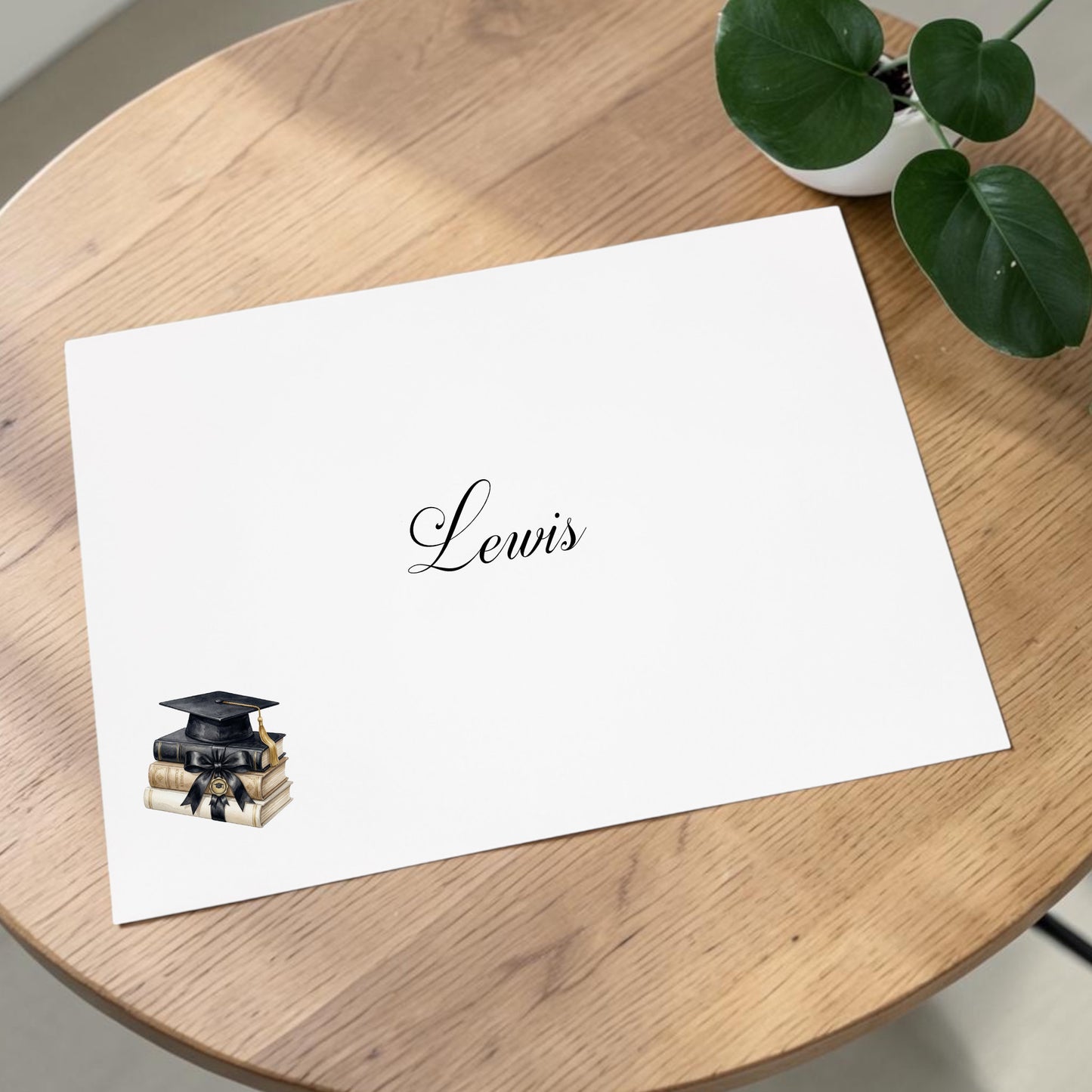 PersonaliSed Black & Gold Graduation Card for Him