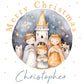 Personalised Christmas Gift Bag, Christmas Nativity, Religious Christmas, Festive Gift Wrapping Bags,  Family Christmas Gift Bag