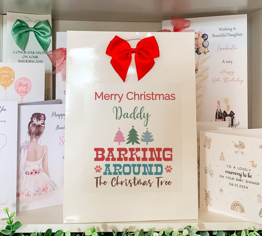 Personalised Christmas Dog Mum Gift Bag, Dog Dad Gift Bag, Doggy Mum, Doggy Dad, Personalised Best Dog Mum, Best Dog Dad