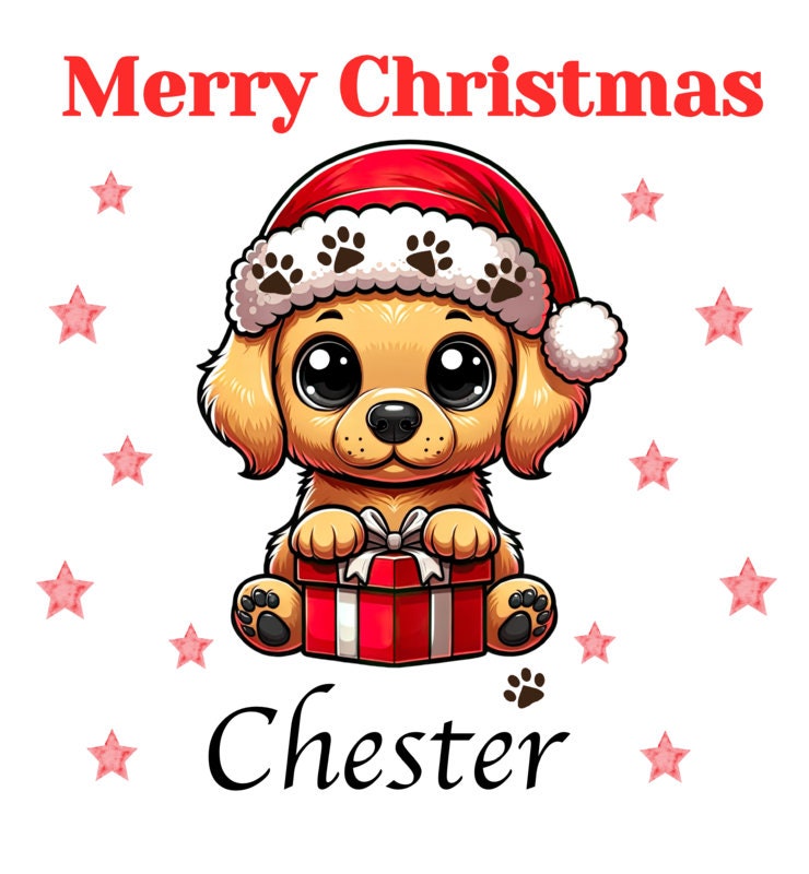 Personalised Christmas Dog Gift Bag, Pampered Pooch Gift Bag, Personalised Pet Gift Bag , Personalised Best Dog Gift Bag