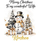 Personalised Christmas Gift Bag, Personalised Snowman Gift Bag , Festive Gift Wrapping Bags, Secret Santa. Family Christmas Gift Bag's