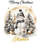 Personalised Christmas Gift Bag, Personalised Christmas, Snowman Gift Bag, Festive Gift Wrapping Bags, Secret Santa. Family Gift Bag's