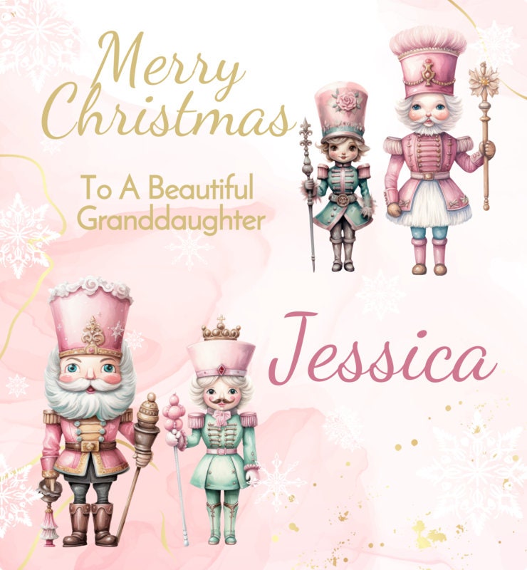 Personalised Christmas Gift Bag, Nut Crackers ,Personalised Christmas, Festive Gift Wrapping Bags, Secret Santa. Family Christmas Gift Bag's