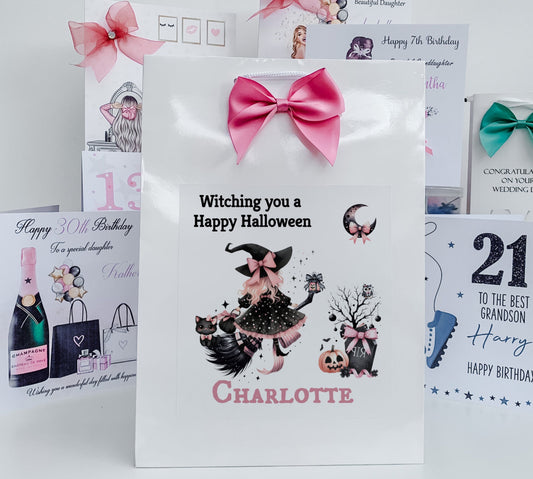Personalised Halloween Gift Bag  Daughter Granddaughter Son Grandson
