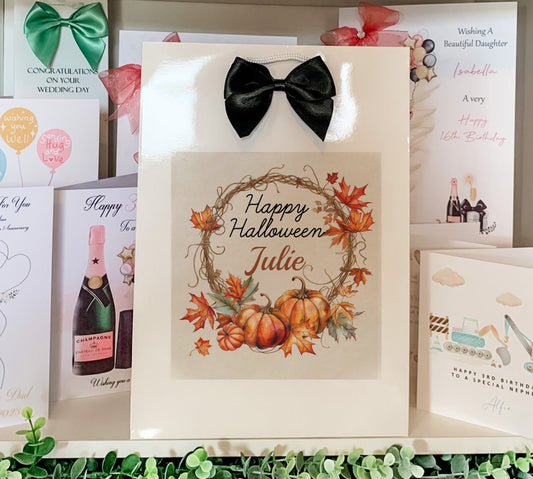 Personalised Halloween Gift Bag Ladies Girlfriend Daughter  Granddaughter wife