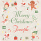 Personalised Christmas Gift Bag ,Personalised Santa and friends Christmas Children's Gift Bag, Family Gift Bags, Festive Gift Wrapping
