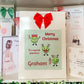 Personalised Christmas Gift Bag ,Personalised Sprout Christmas Gift Bag, Family Gift Bags, Festive Gift Wrapping Secret Santa Sprout Lovers